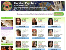 Tablet Screenshot of hoodoopsychics.com